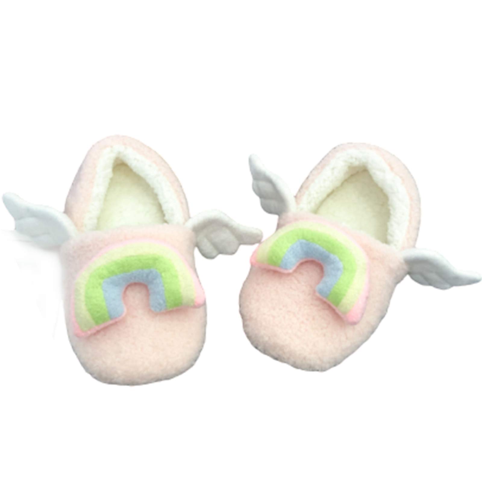 Ladies Slippers Outdoor Bedroom Women Pink Cute Plush Anti-Slip Soft Lining Cotton Shoes Perfect for Cold Seasons Home Warm Christmas Halloween New Year Gifts,36~37