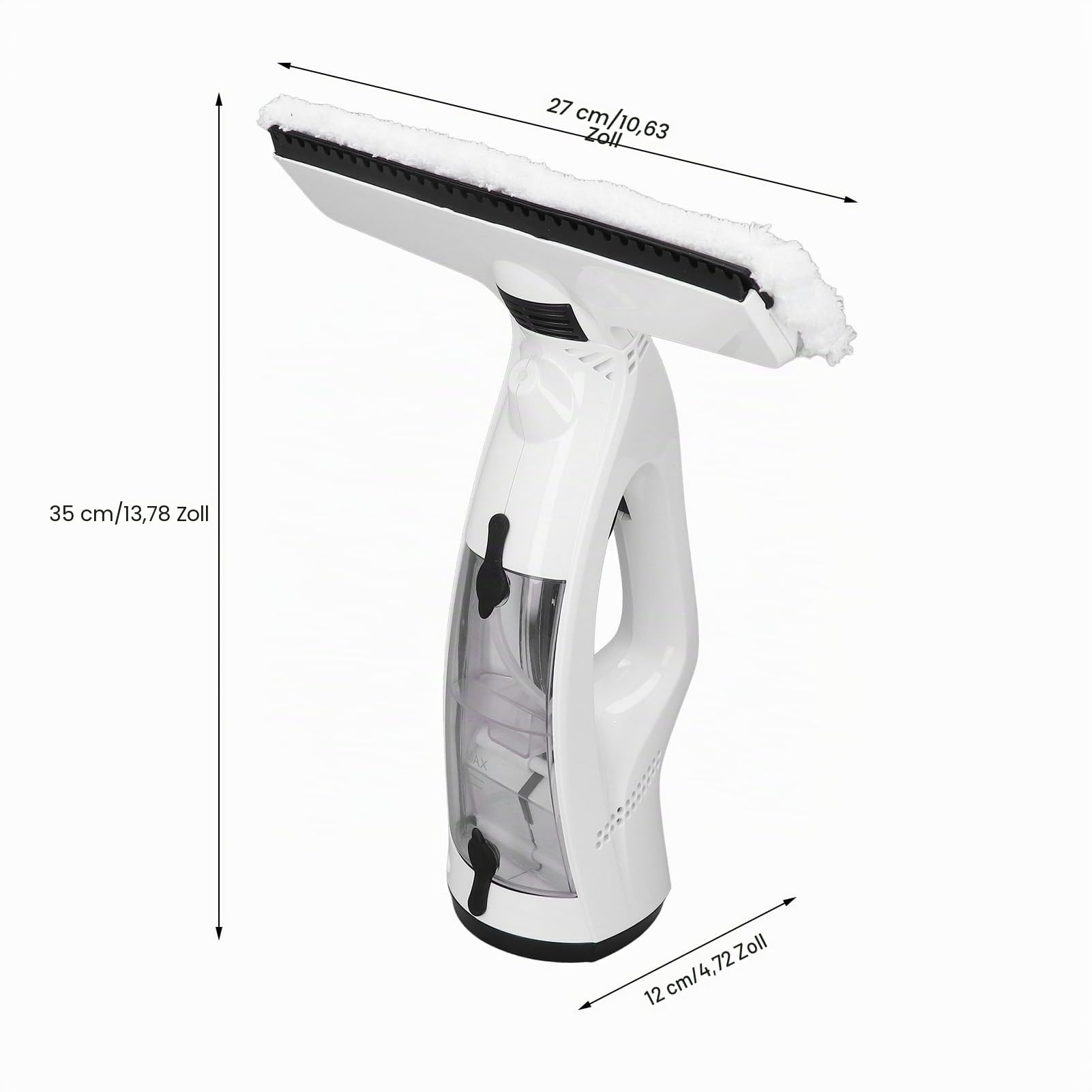 Wakects Akku Fenstersauger, Fensterreiniger Elektrisch, Fensterreiniger Elektrisch für Fenster Putzen, mit Sprühflasche und Mikrofaserwischer, 2000 mAh, für Glas, Fliesen, Spiegel