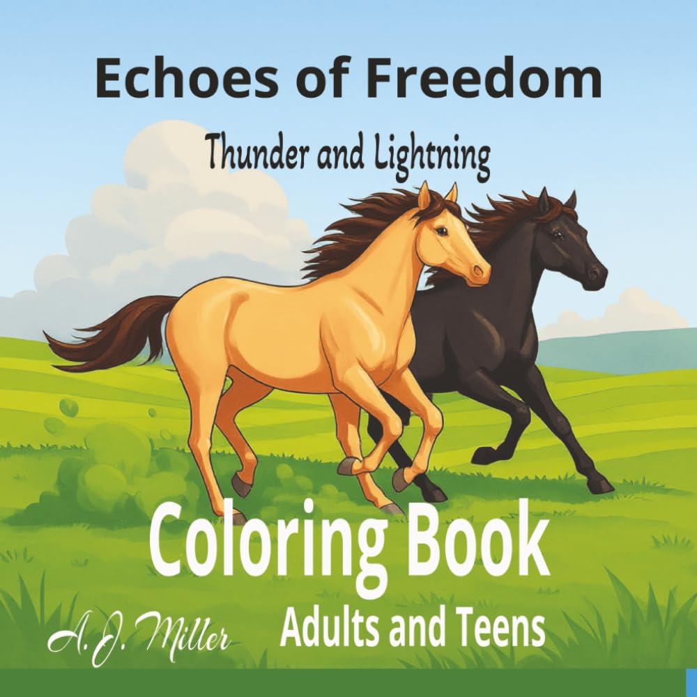 Echoes of Freedom: Horse Coloring Book for Adults: 8.5x8.5 | 50+ Majestic Equine Designs Across 120 Pages for Relaxation and Stress Relief