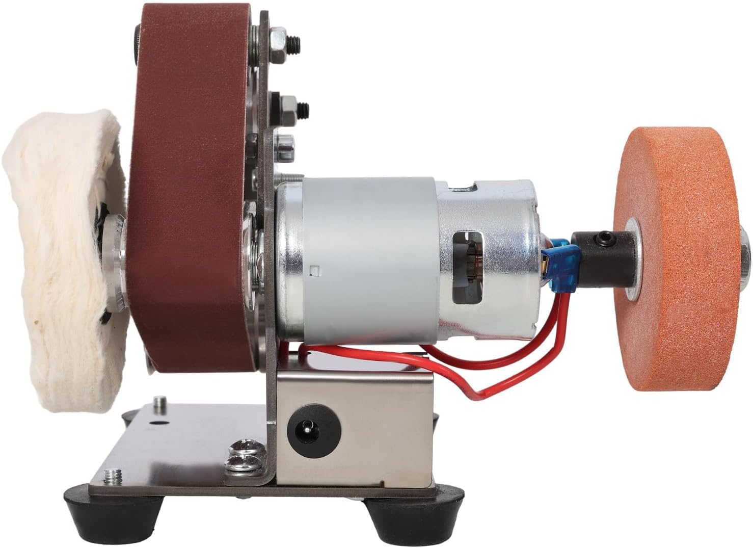 Mini Belt Sander - 7-Speed Adjustable, Electric Bench Grinder for Knife Making & Metal/Wood DIY Polishing