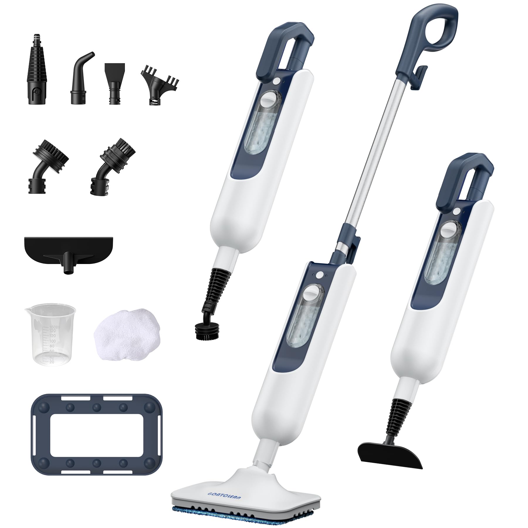 Steam Mop with 11 Attachments 20-Second Heat-Up 12 fl oz Tank 22 9 ft Power Cord Handheld Home