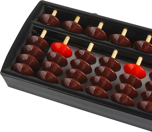 Vista 35 de Larcele Abaco de conteo aritmético de cuentas con botón de reinicio, columna SP-02 13 (azul 1)