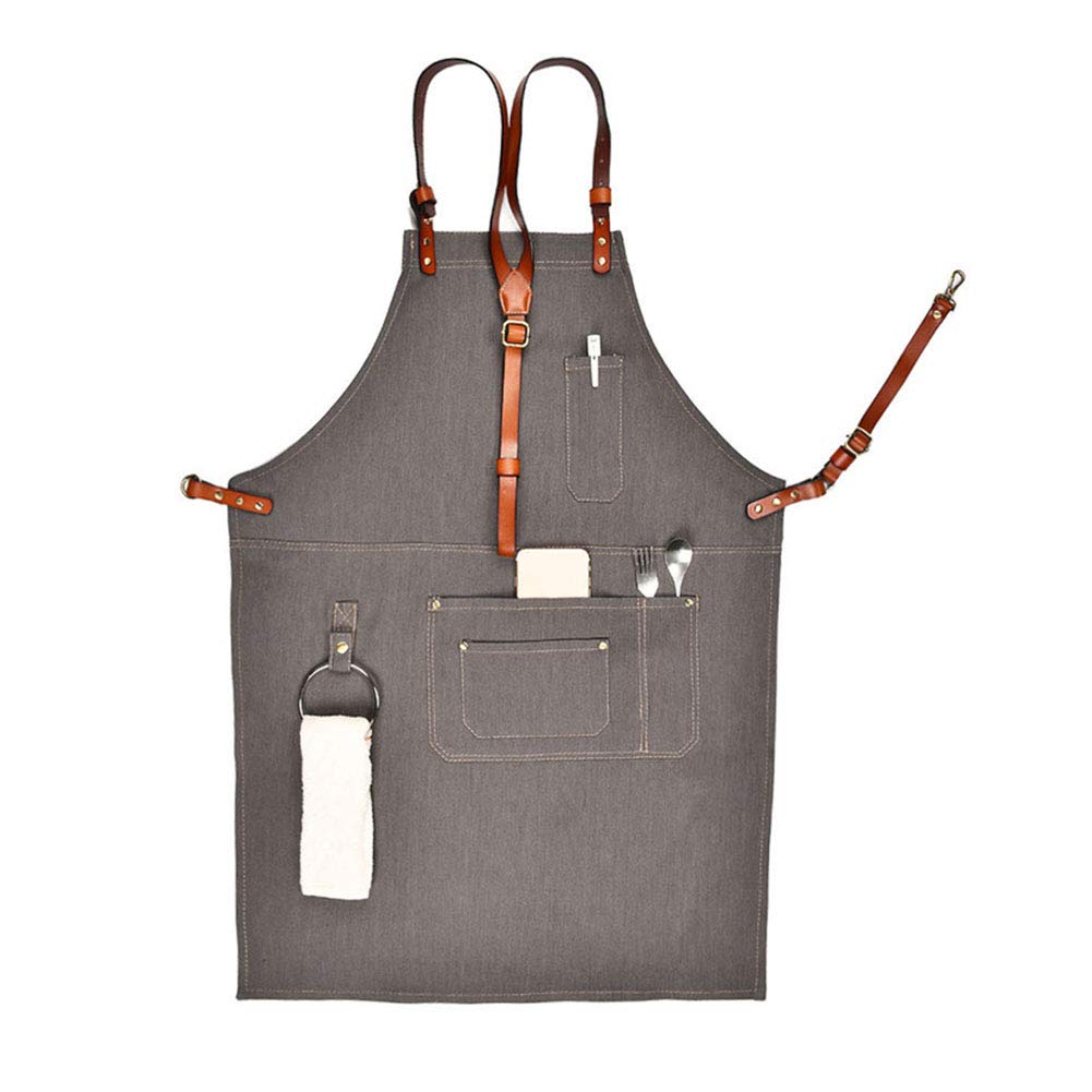 Grembiule da Uomo, Grembiule da Carpentieri, Tela Ispessita 16A Grembiule Barbiere Floreale Barista Ristorante,A,L