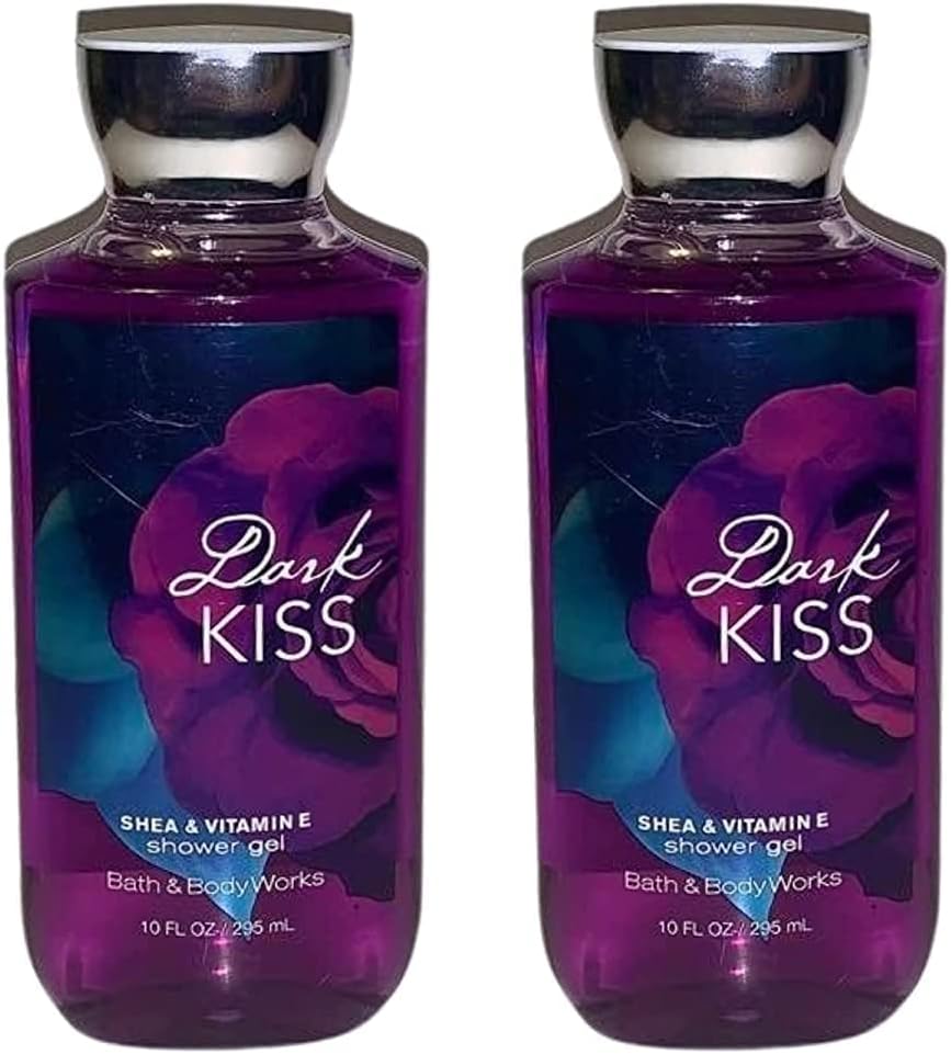 Bath and Body Works Gift Set of of 2 - 10 Fl Oz Shower Gel (Dark Kiss) Multicolor
