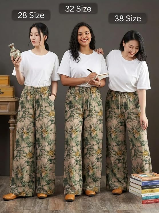 Image of Leriya Fashion Women's Trouser|Sharara | Boho Harem Pants|Rayon Palazzo Plazo Pant| Loose Fit Baggy Trousers with Elastic Waistband|Casual Yoga & Lounge Wear (Available in Plus Size)