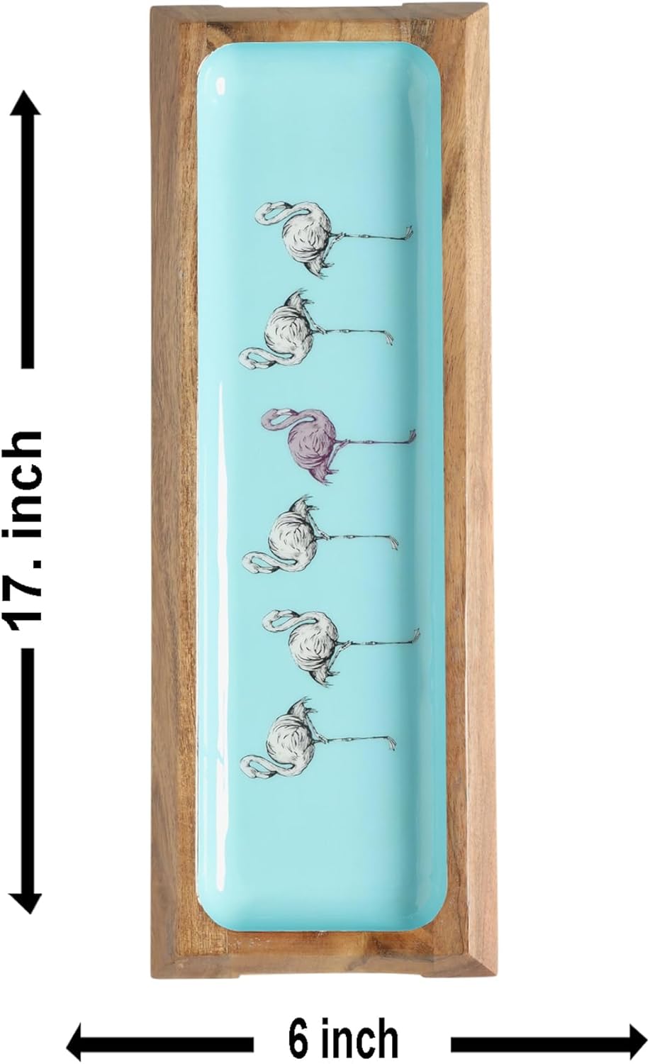 フラミンゴフィエスタサービングプレート エナメル付き &ndash; ダイニングエンターテイメント&amp;テーブルディスプレイ用の鮮やかな装飾