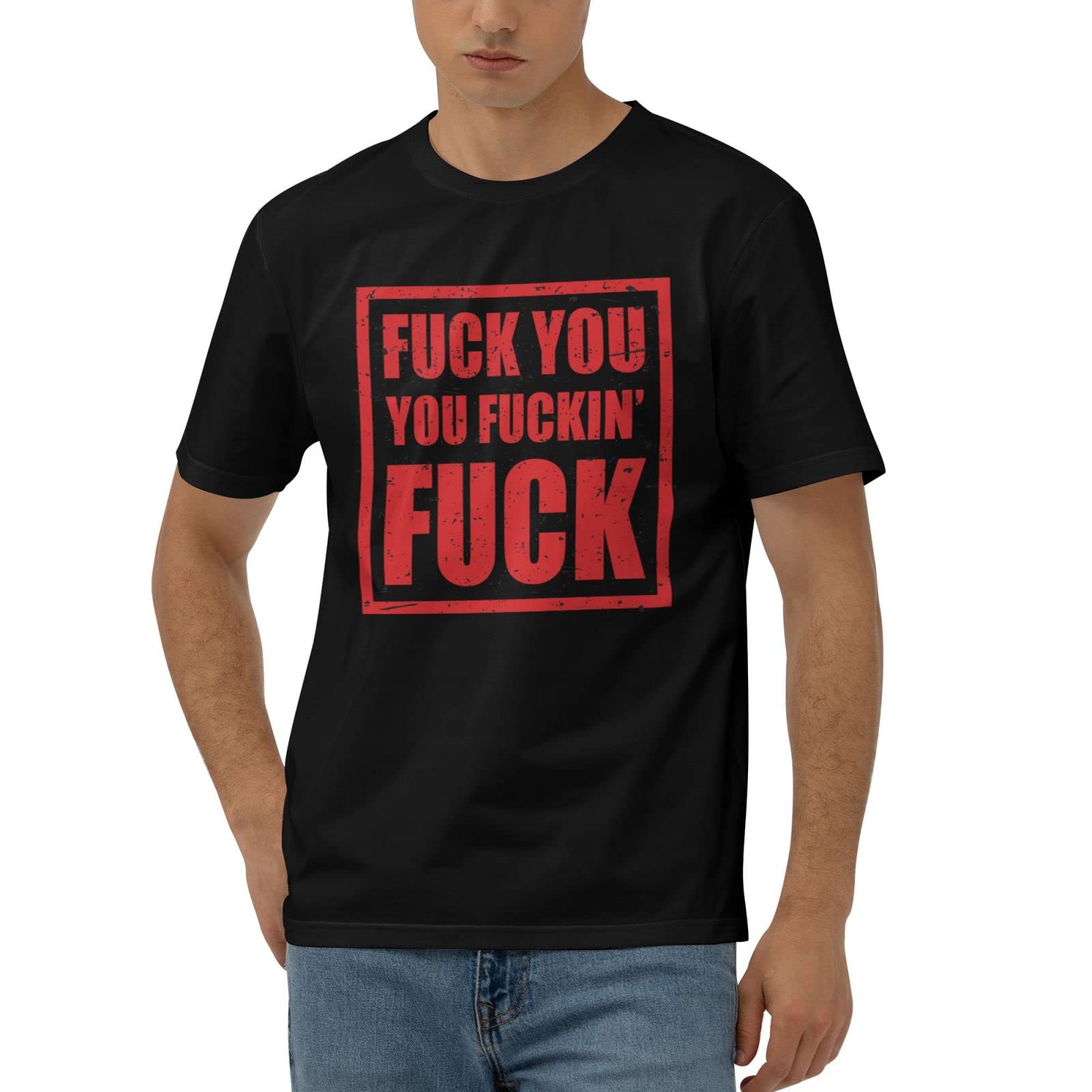 T-shirt drôle pour hommes avec motif humoristique original taille XL en couleur