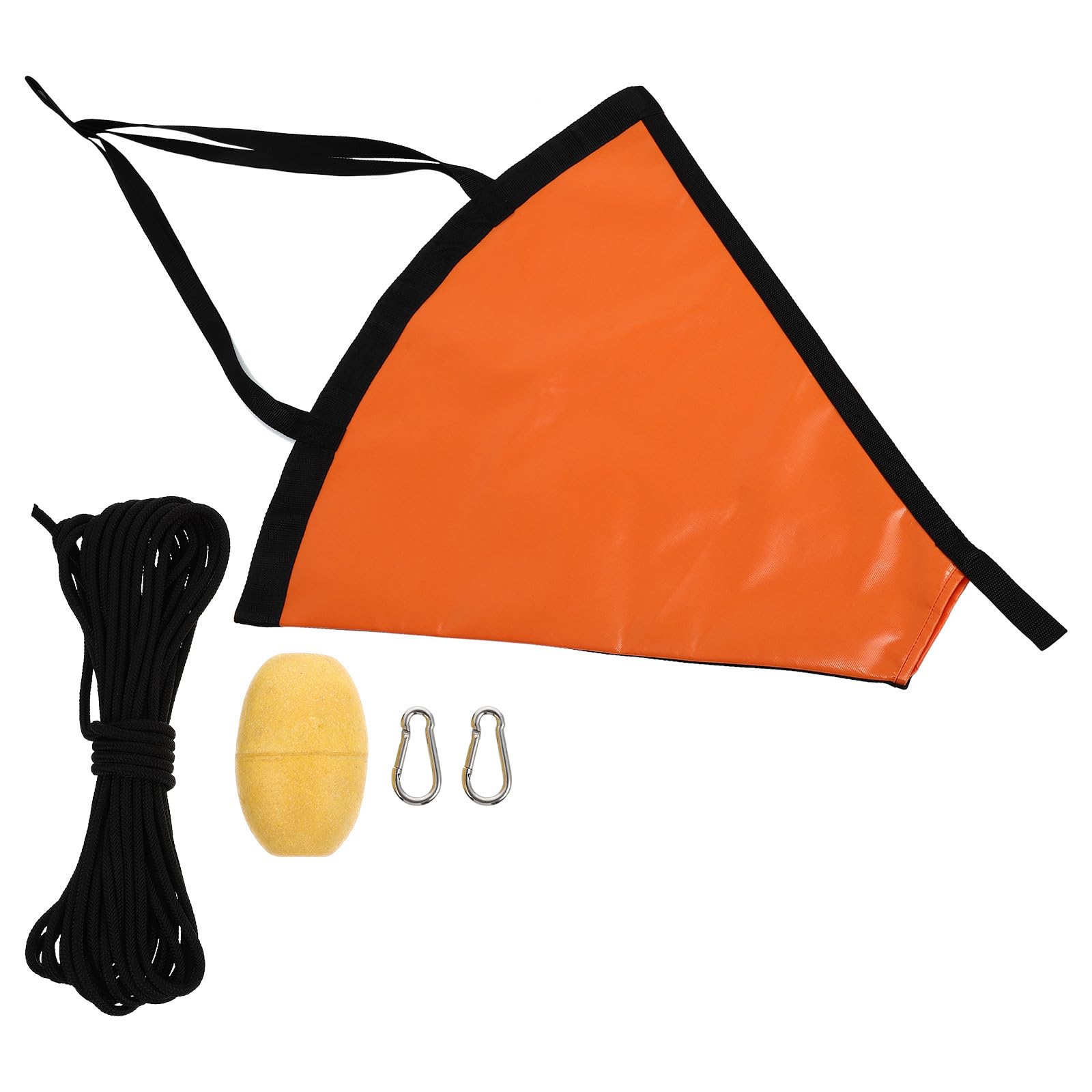 Ancora per Barca in PVC Arancione con Corda Traino e Galleggiante, Ancoraggio Stabile per Kayak e Barche a Motore in Condizioni di Pesca e Vento