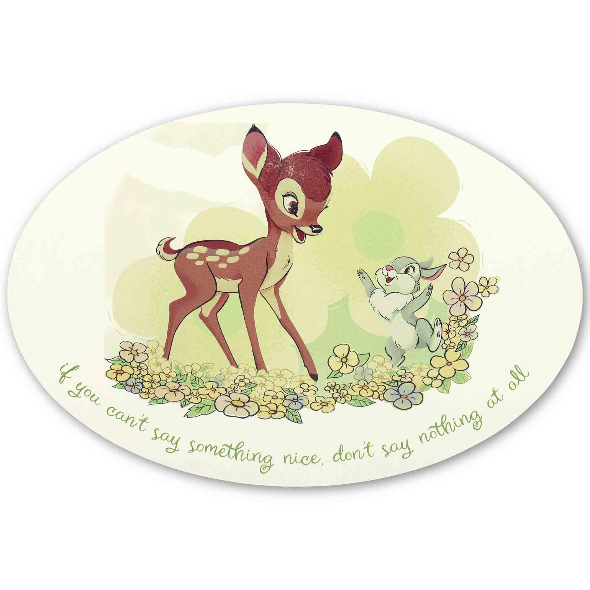 Open Road Brands Green Disney Bambi And Thumper If You Can’t Say Something Nice Wood Wall Decor - Adorable Bambi Wall Art For Home