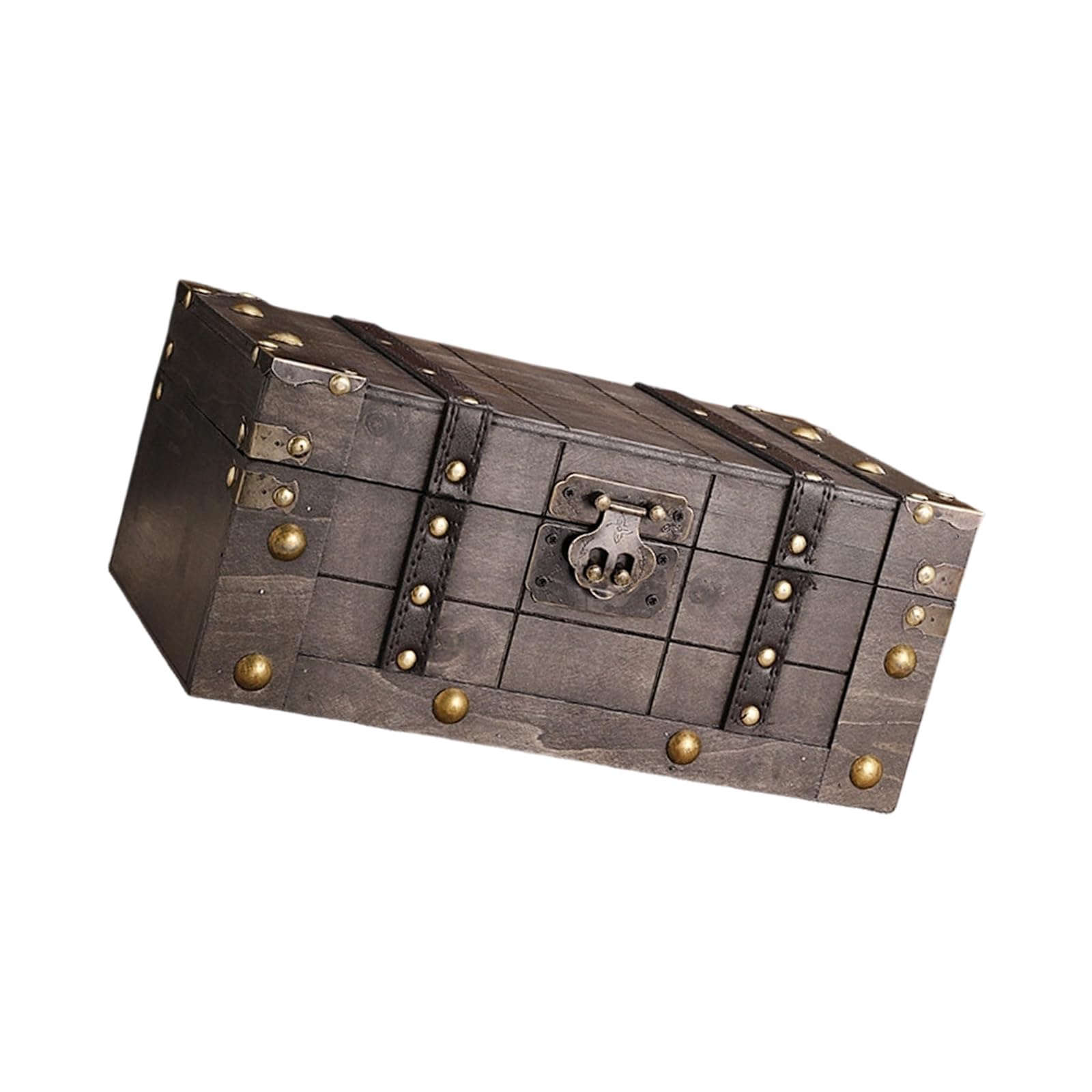 Piceioep Spacious Wood Storage Box for Jewelry Watches Featuring Antique Look for Home Decoration Handcraft Wood Case