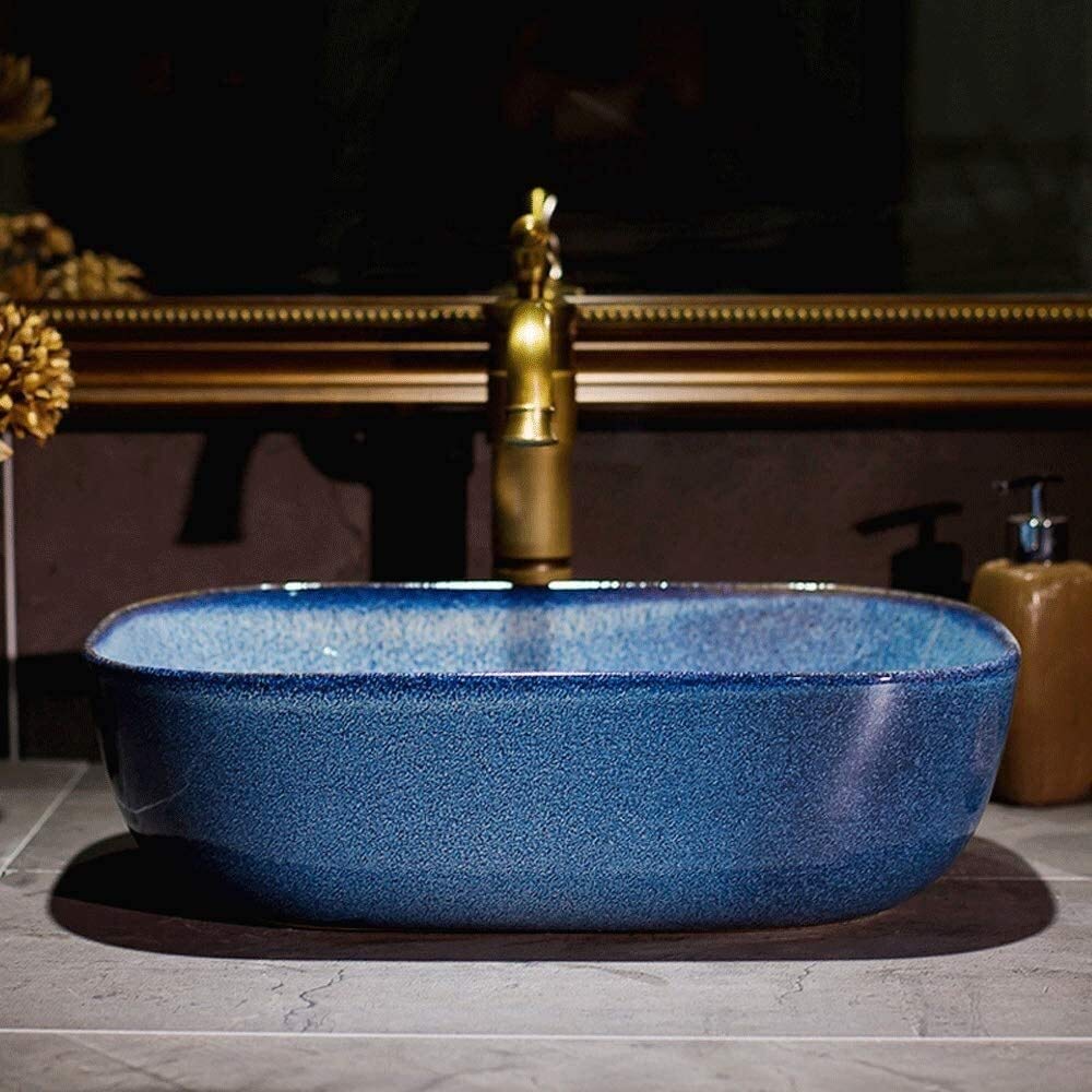 Szafka Pod Umywalkę Z Umywalką, Umywalka Nablatowa, Umywalka Nablatowa Blue Starry Sky, Umywalka Nablatowa, Porcelanowa, Ceramiczna, 16 Cali