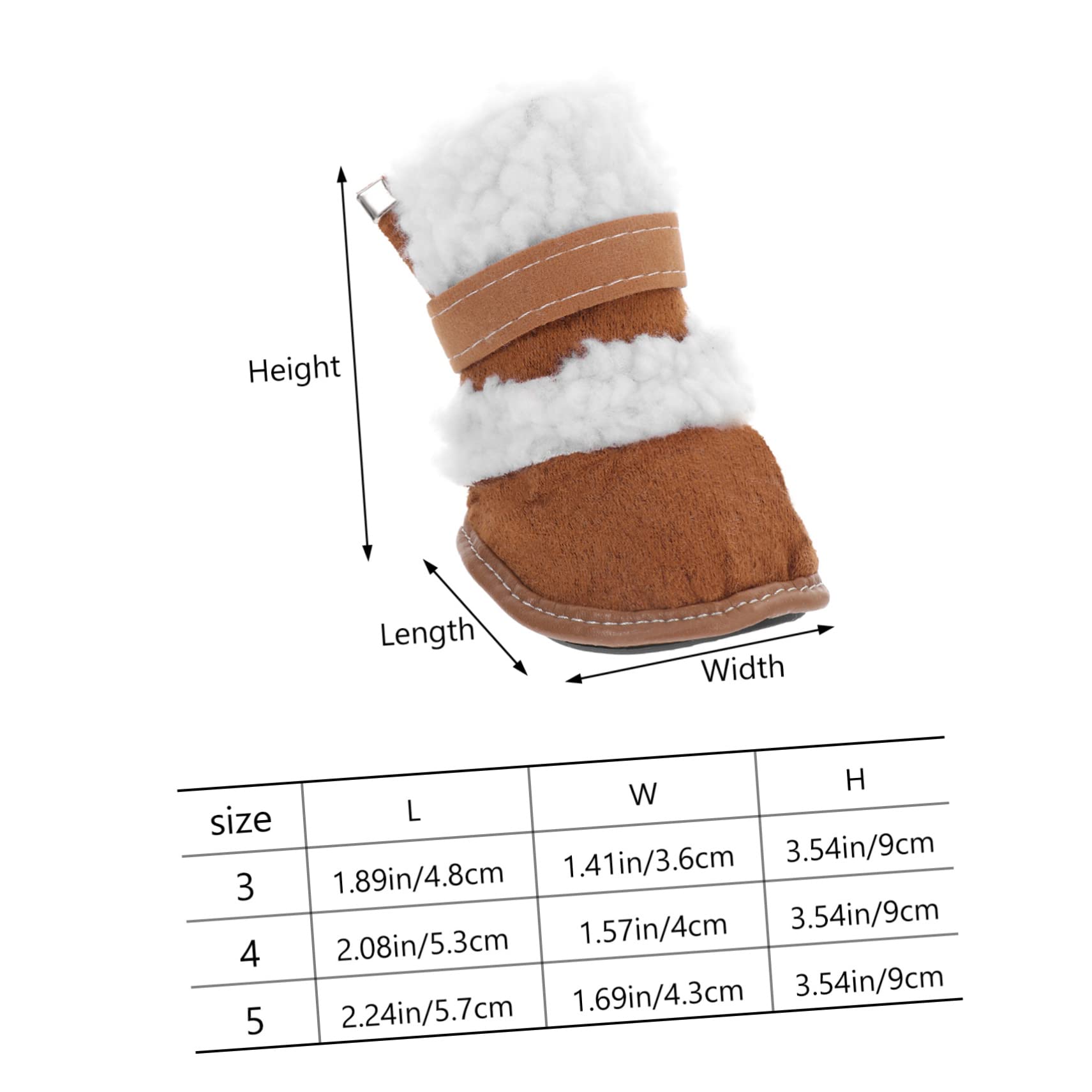 Abaodam 2Pairs Pet Snow Boots for Dogs Winter Booties Non Slip Design for Puppies Easy to Put Protects Paws from Snow and Cold