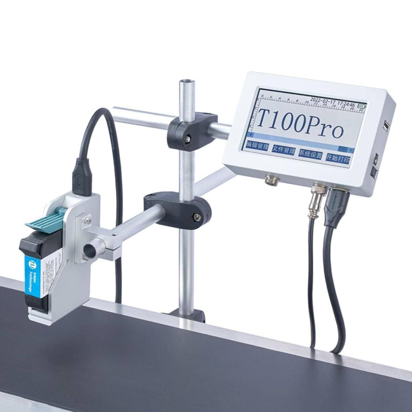 SENJINGHUA Industrial Inkjet Printer,Date Coding Machine,Smart Printer,Commercial Automatic Coding Machine,Inkjet Coder,12.7/25.4 Mm Online Inkjet Coder Supports Text,Excel,BMP,USB Printing 25.4mm