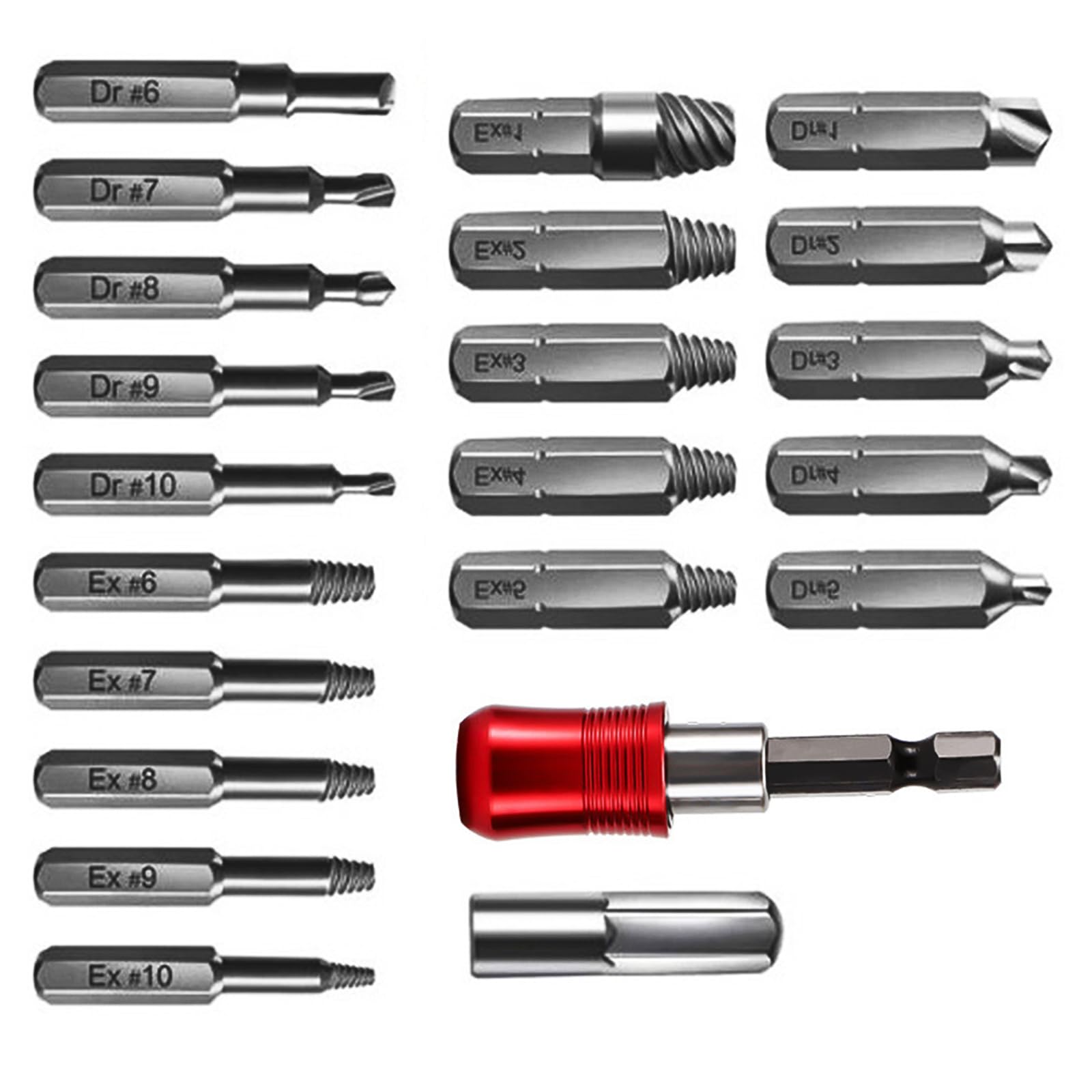 Tsophreniq Durability 22Piece Screw Extractor Tool Set Extractor For Home And Workshop Repairs For Electronics, Machinery Abstractor Equipment