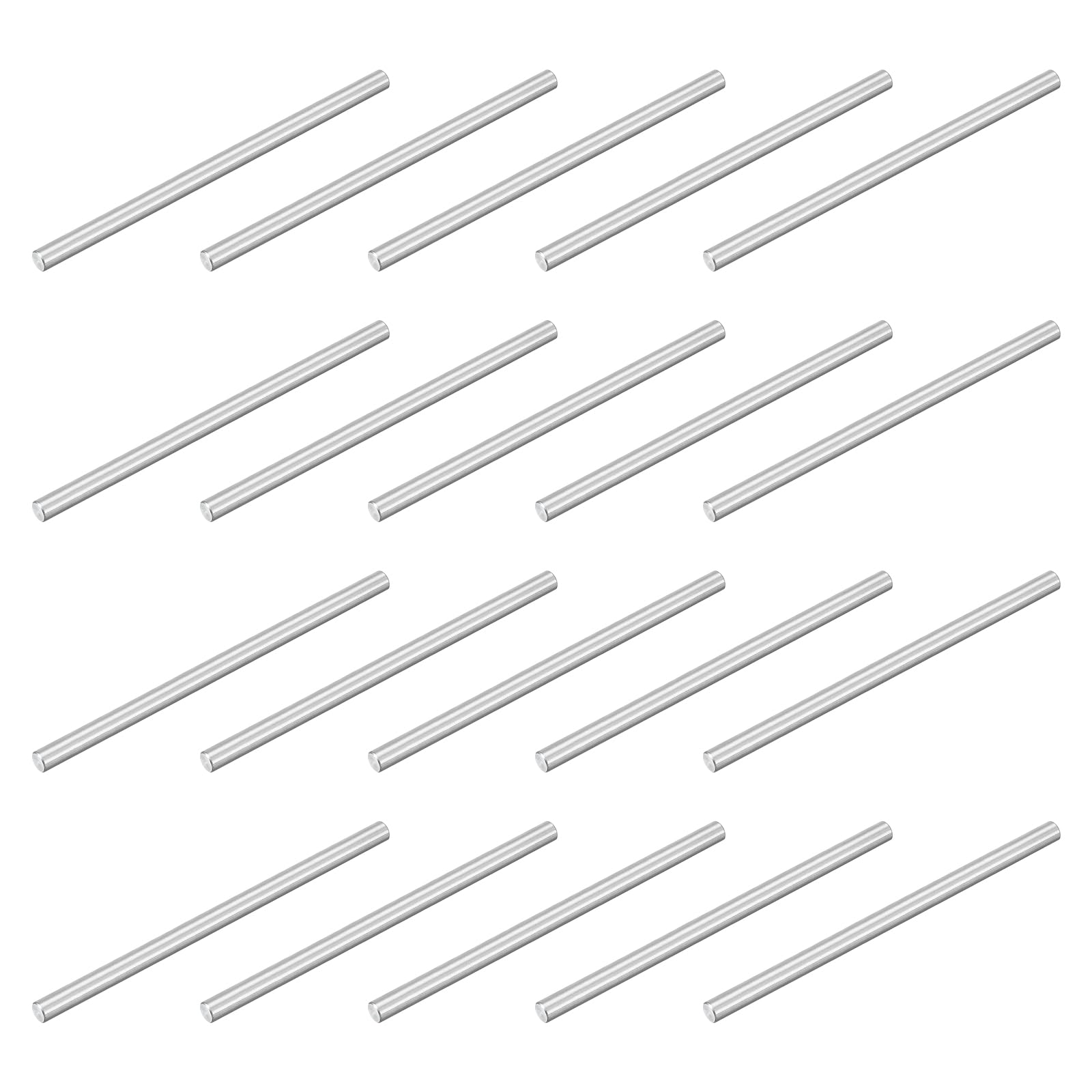 QUARKZMAN 40 szt. M2,5 x 45 mm 304 wtyczka centrująca ze stali nierdzewnej, cylindryczny uchwyt na półkę równoległą do produkcji mechanicznej, przemysłu, montażu mebli, srebrny