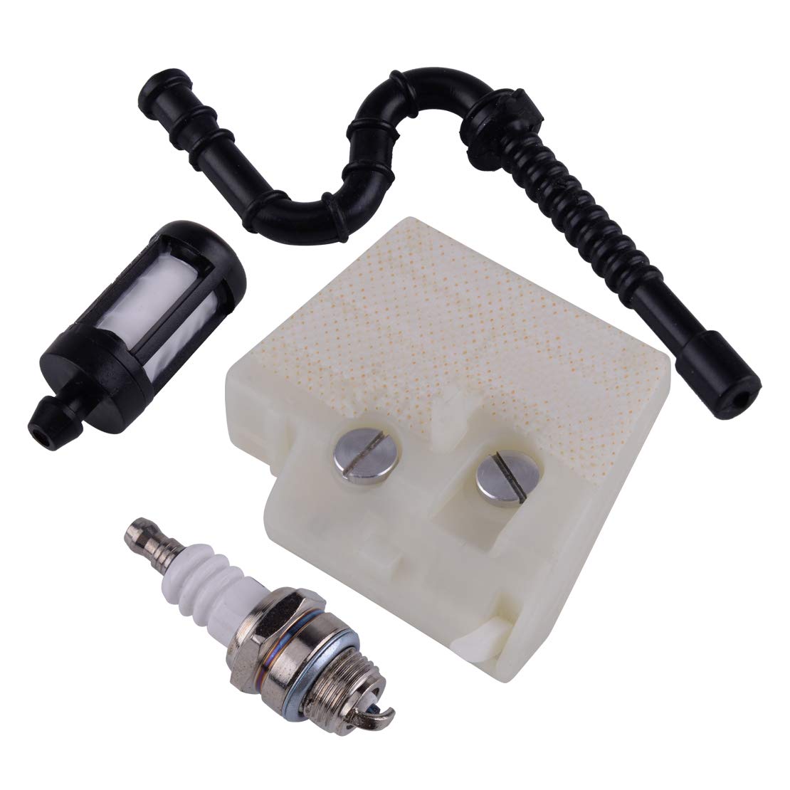 Mtanlo Kit Filtro Aria Filtro Linea Carburante Olio Per Stihl 028AV 024 026 MS240 1121 120 1625 Motosega Con Candela Linea Di Aspirazione Filtro Olio Filtro Carburante
