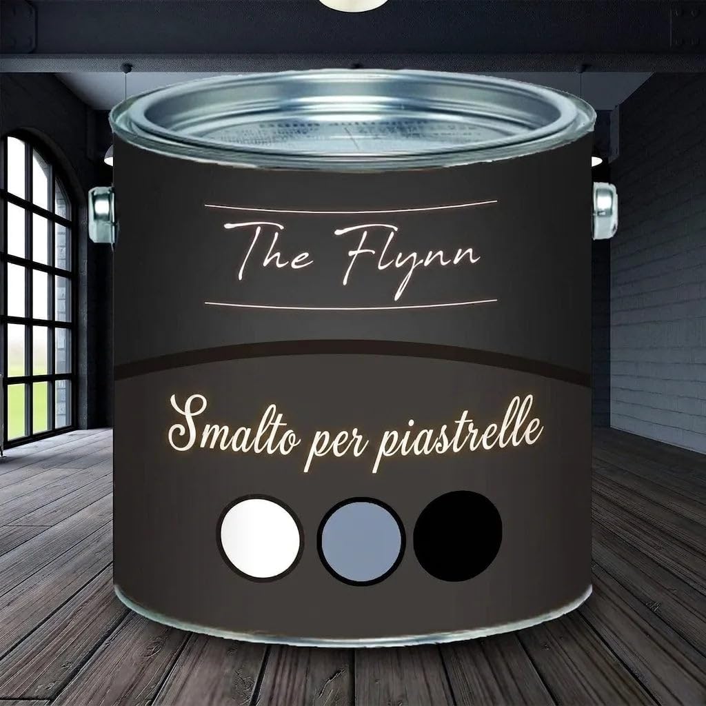 Vernice per piastrelle di alta qualità, colore: bianco, nero, crema, grigio antracite, grigio chiaro, grigio argento, 2 componenti vernice per piastrelle incl. indurente, Nero