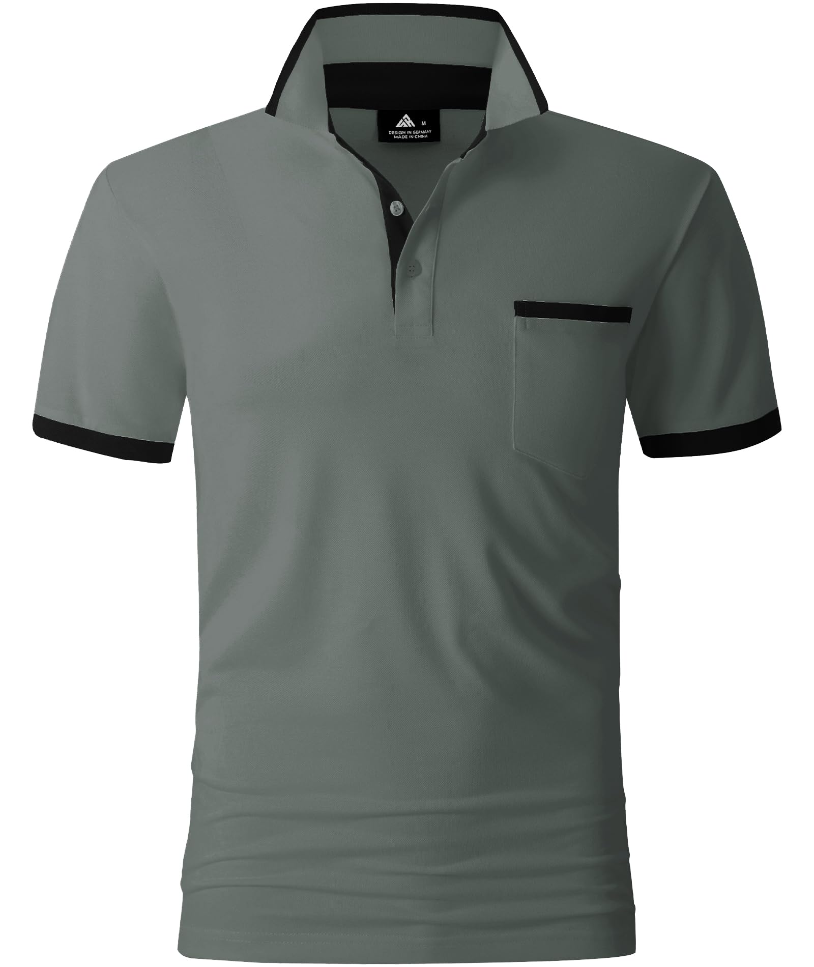 zitysport Polo Hombre Manga con Bolsillo en el Pecho Golf Polo Transpirable de Secado Rápido Poloshirt Deporte Hombre Slim Fit Tshirt Verano Camisa Hombre — view 4