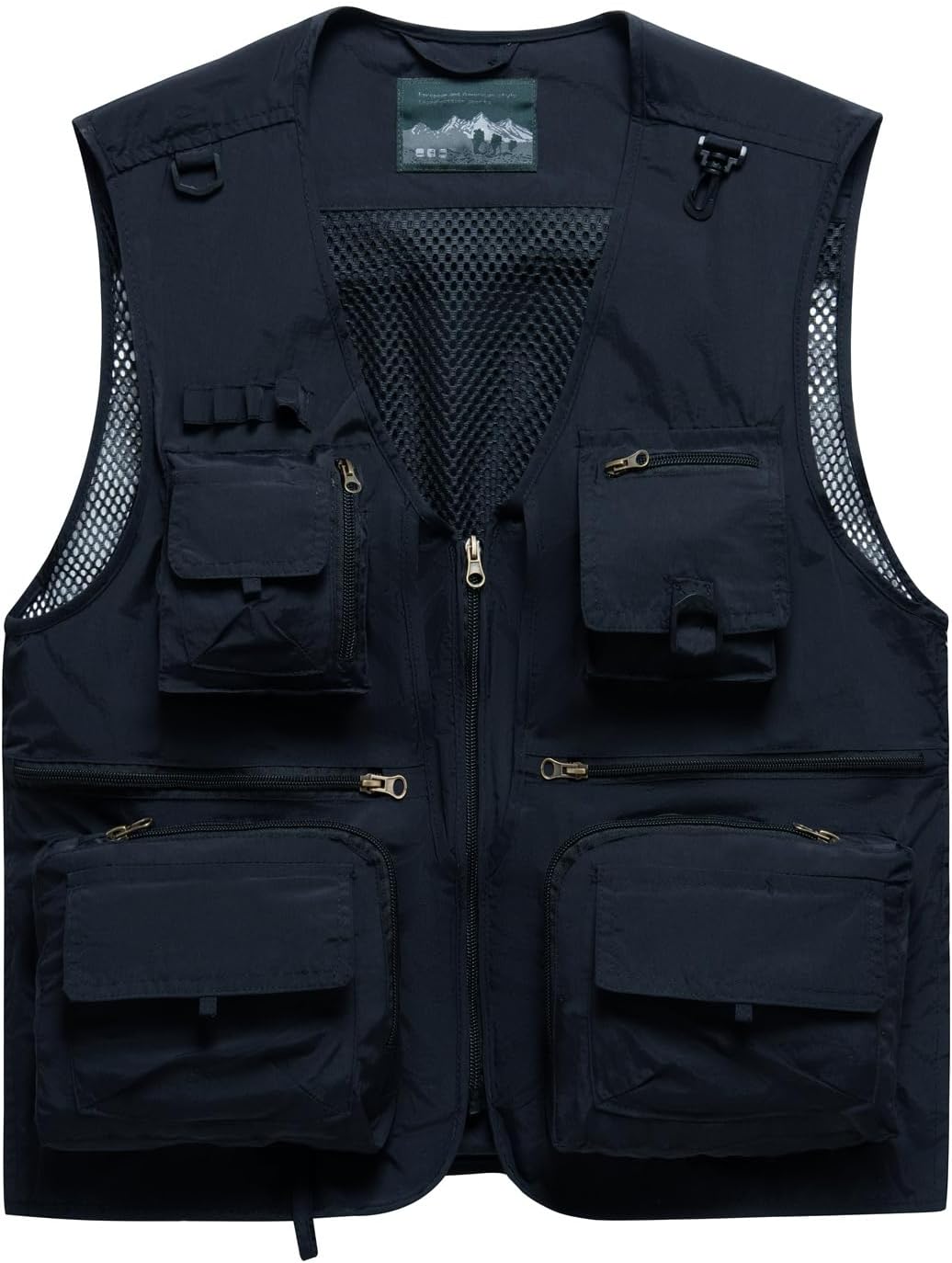Men's Casual Breathable Lightweight Outdoor Fishing Safari Vest with Multi Pockets