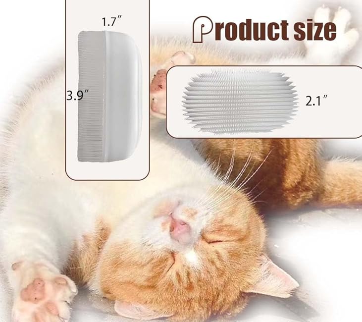 SoarExcelleryy Soft Fur Cat Brush - Over 1000 gentle cat tongue brushes with prickly serrations, suitable for sensitive cats - comfortable, lightweight, gentle, perfect for enhancing intimacy, white-fOD68G03