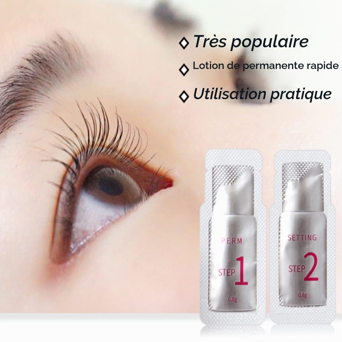 Lotions de rehaussement de cils, Kit de rehaussement de cils Kit de permanente de cils Sachet Lash Nourish, pour la permanente, le recourbement et le rehaussement des cils (#10 paires/lot)