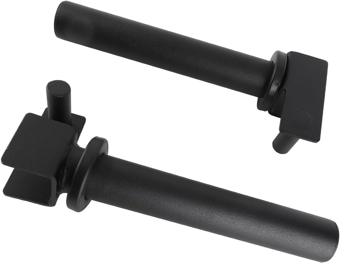 Weight Plate Holder Attachment, Weight Plate Storage Rack, Locking Weight Plates Horn Holder, Secure Fit for Rack, Heavy Duty Iron and Rubber Construction for