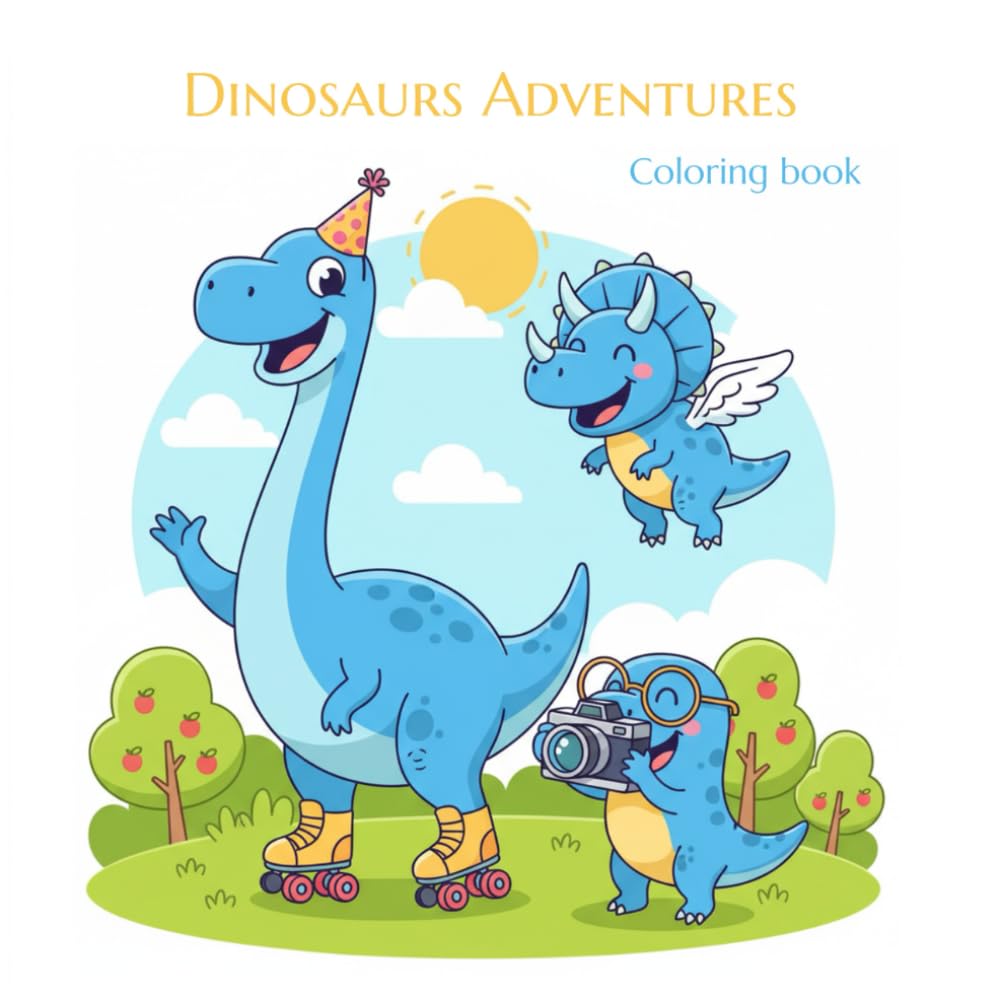 Dinosaurs Adventures: Coloring Book