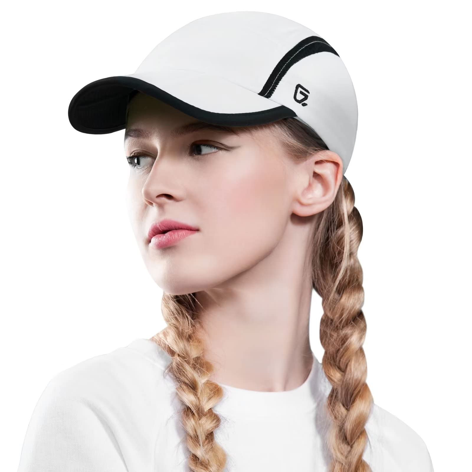 GADIEMKENSDWomen's UPF 50+ Foldable Light Cap Quick Dry Ultra-Thin Unstructured Running Hat
