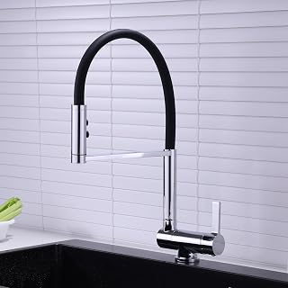 Grifo fregadero cocina con alcachofa cromada mezclador cocina plegable bajo ventana grifos cocina flexible con 2 tipos de pulverización