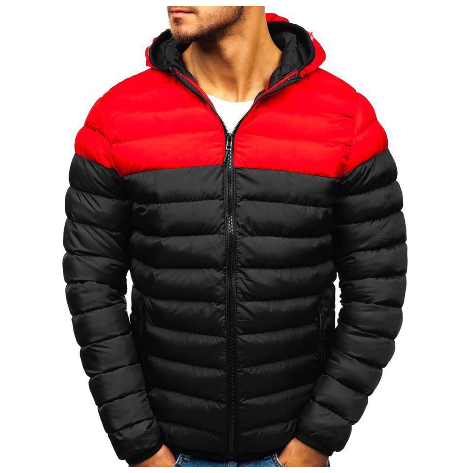 Winter Puffer Jacket for Men Warm Thickened Waterproof Windproof Quilted Parka Coat Skiing Outdoor Snow Jackets