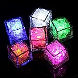 6pcs Luminous LED Ice Cubes Kids Fun Water Toy Glowing Party Festival Bar Wine Glass Decoration Supplies