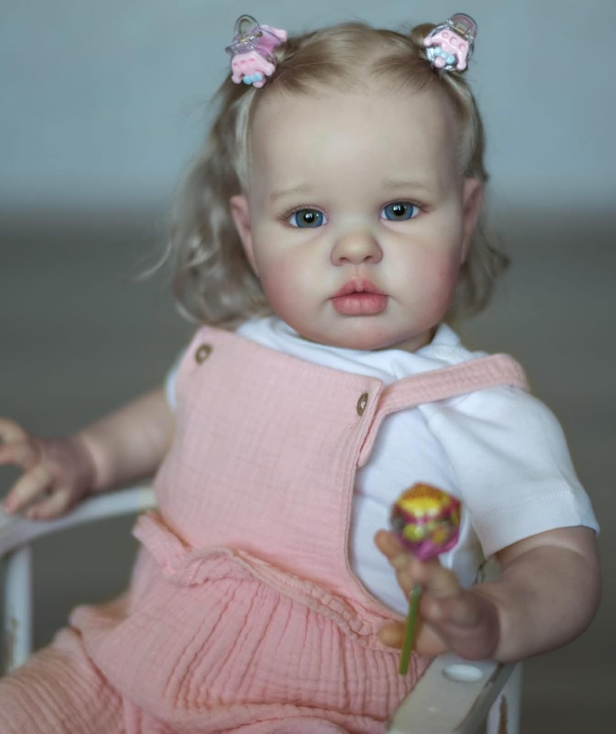 Zero Pam Reborn Baby Dolls Girls 24 Inch Large Size, Realistic Baby Doll, Real Looking Reborn Toddler Girl with Natural Curly Hair, Life Size Dolls for Girl Boy Toys