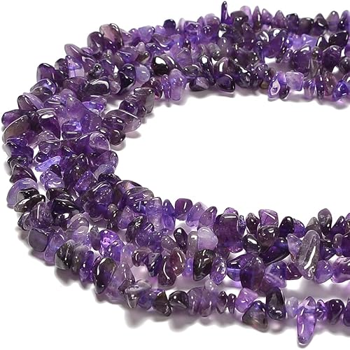 Cuentas sueltas de amatista natural de 0.315 a 0.315 pulgadas (7 a 0.315 in), cuentas sueltas semipreciosas para hacer joyas, suministros de