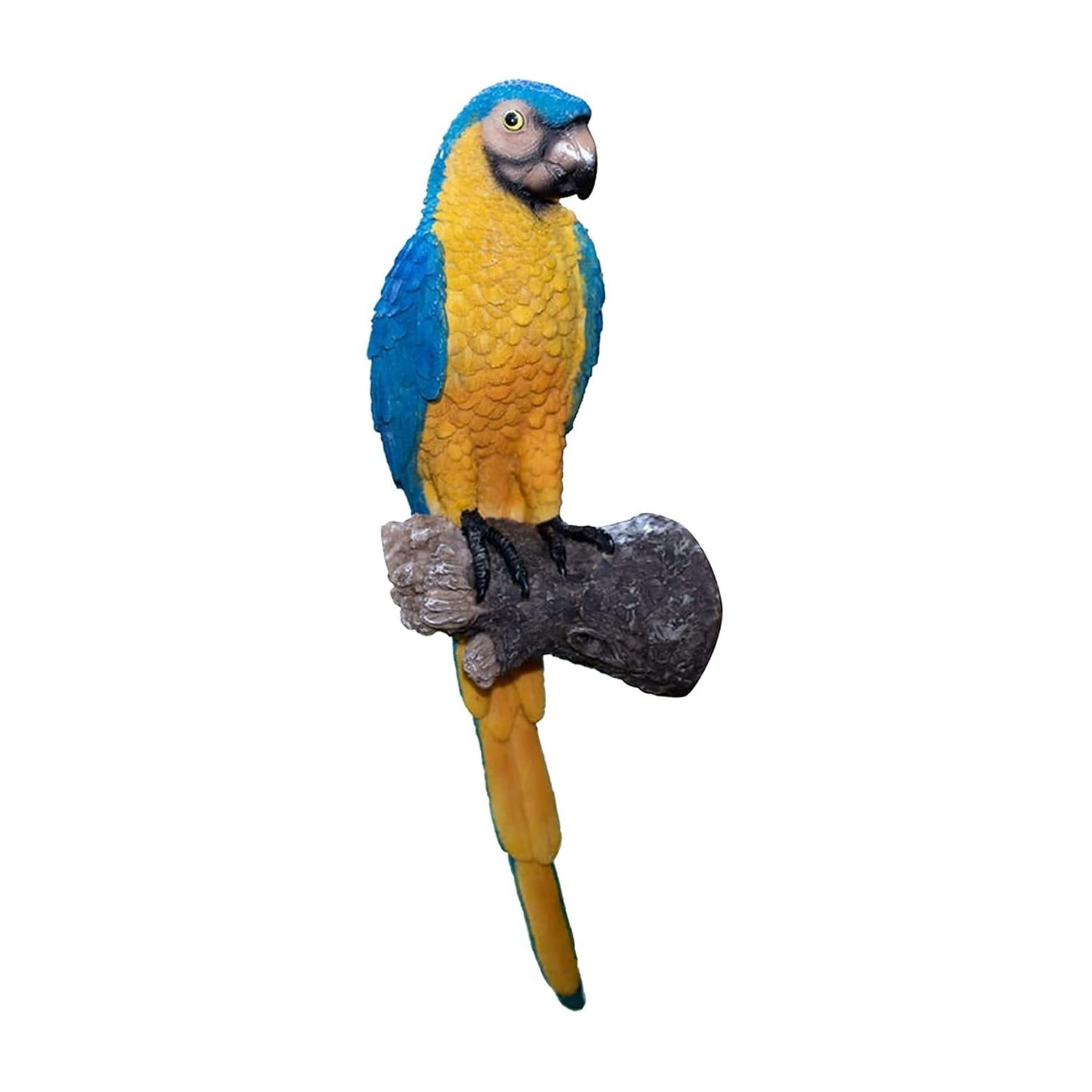 Yofab Lawn Art Blue Parrot Statue Sculpture Resin Figurine Craft Statues Animal Decorative Garden Spring Decor
