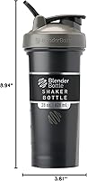 Vista 7 de BlenderBottle Classic V2 - Botella mezcladora perfecta para batidos de proteínas y preentrenamiento, 28 onzas, gris/negro, sombra negra