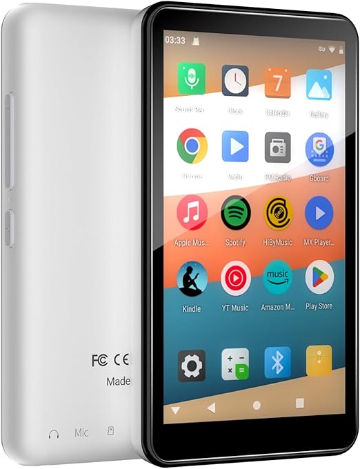 160GB Android MP3 Player for Kids with Blue and WiFi: 4" Touch, WiFi/Bluetooth | Spotify, App Store,Parental Control, Video Playback | All-in-One Kids' Streaming Music&Video Player (Black)