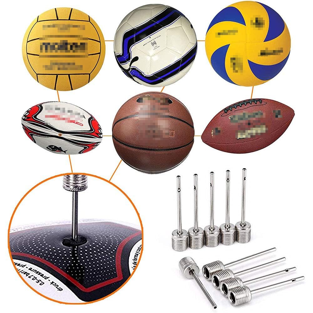 5er Set Edelstahl Pumpennadeln – Für Fußball, Basketball, Volleyball & Rugby