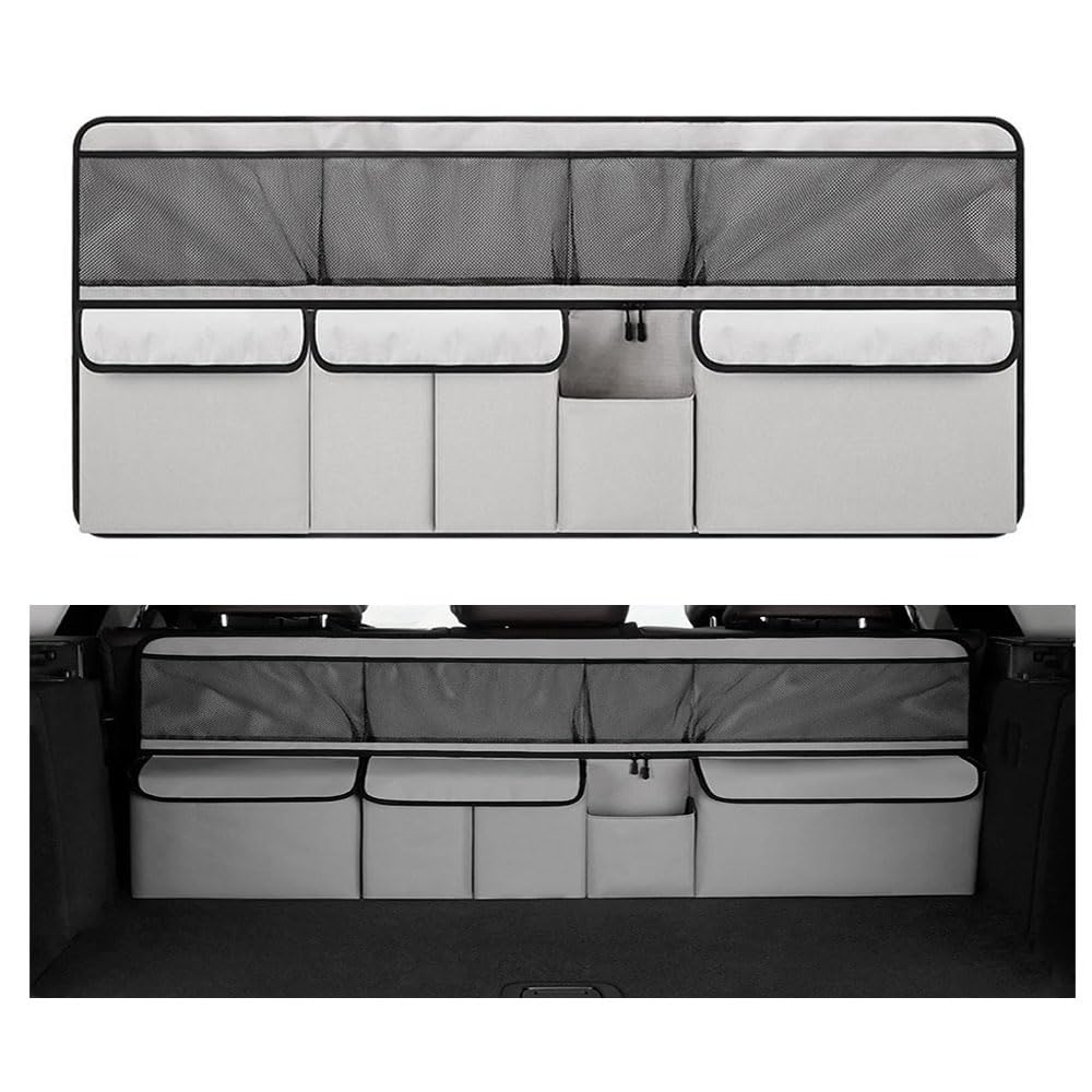 WACDXST car trunk storage bag, for VW T6 T6.1 Transporter 2015-2024 Boot Tidy Box Foldable Durable Adjustable Storage Tidying Bag Interior Declutter