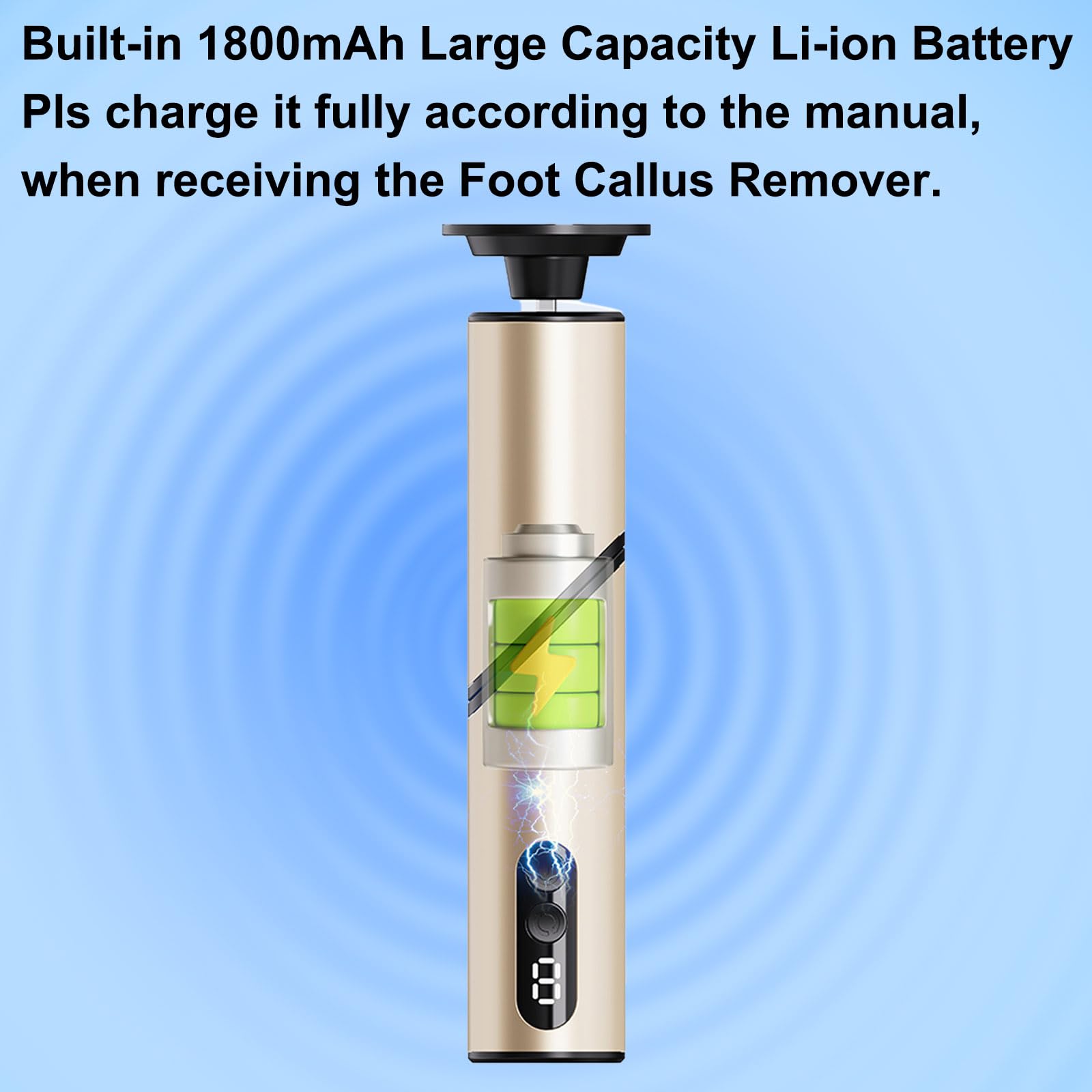 Chu&LiuXung Rechargeable Electric Foot Callus Remover with 9 Speeds