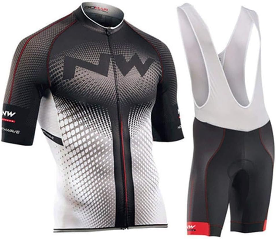 Men's Cycling Jersey Set Summer MTB Bicycle Suit Breathable Quick Dry Short Sleeve and 9D Padded Biking Shorts