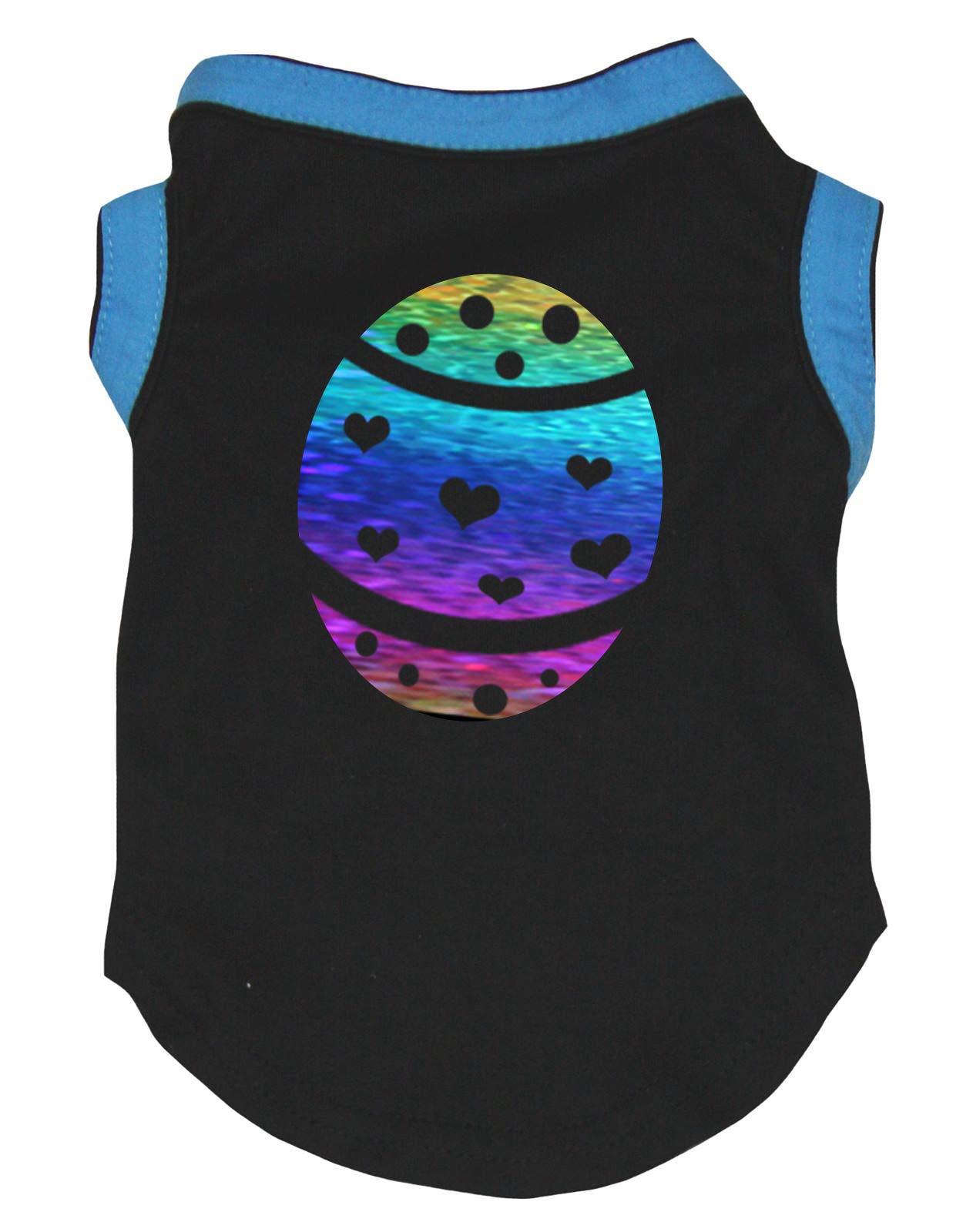 Robe pour chiot arc en ciel t-shirt noir extensible facile à enfiler