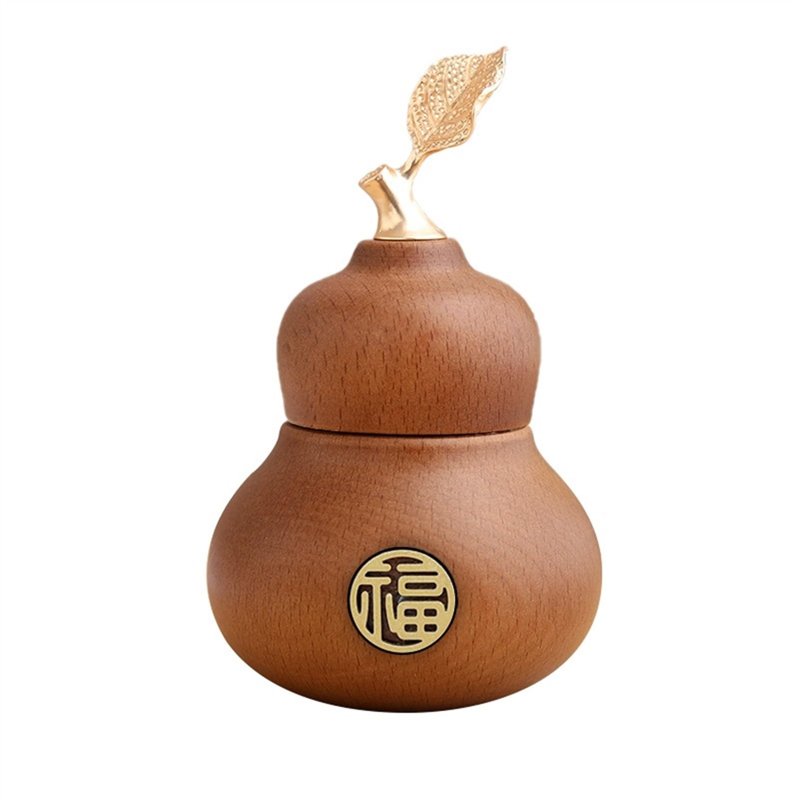 AYCDL Toothpick Dispenser Solid wood toothpick box household living room toothpick container restaurant creative gourd toothpick jar Toothpick Holder,D