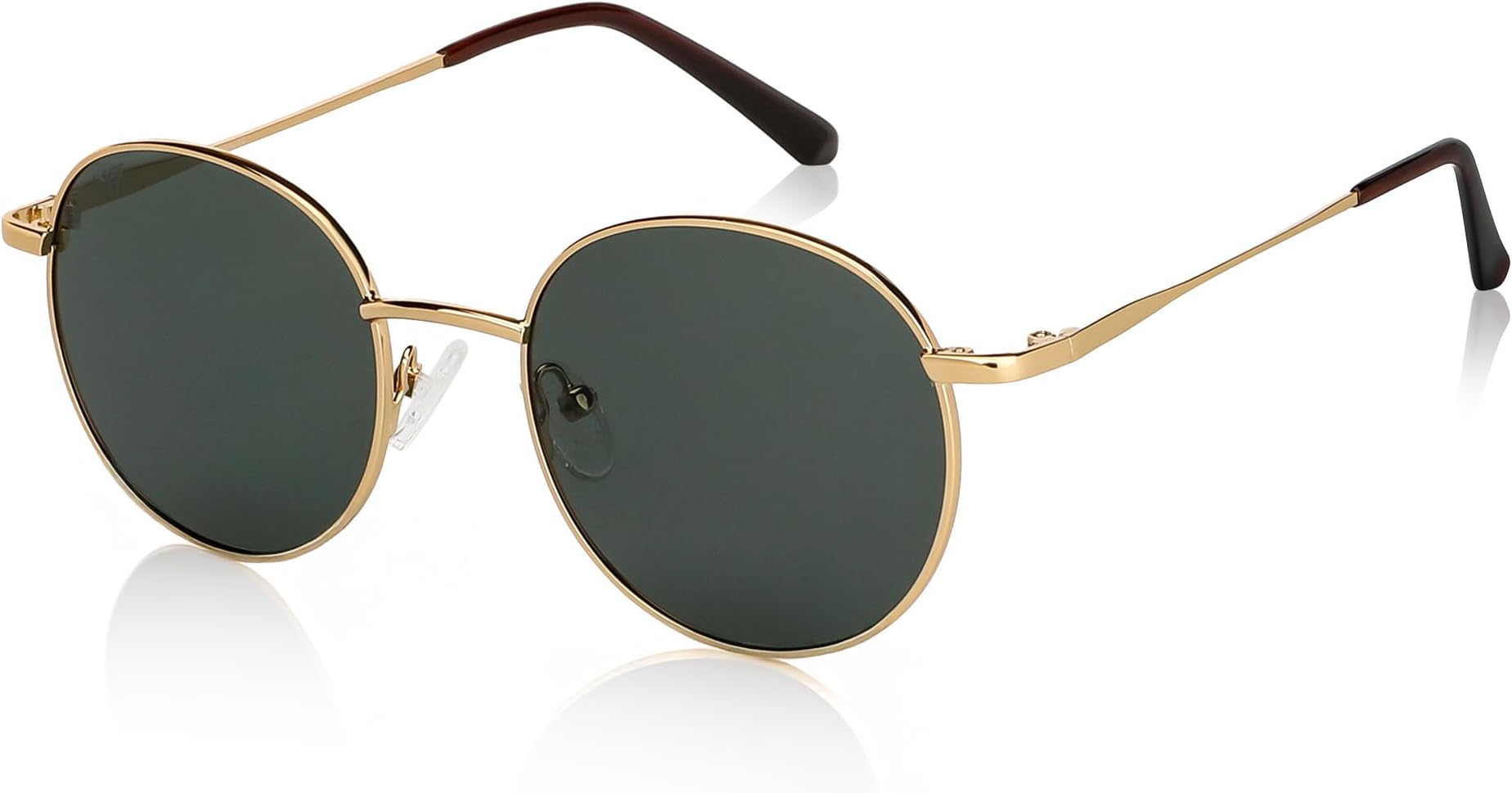 By Lenskart | Full Rim Round Branded Latest and Stylish Sunglasses | Polarized and 100% UV Protected | Men & Women | Medium | VC S13112