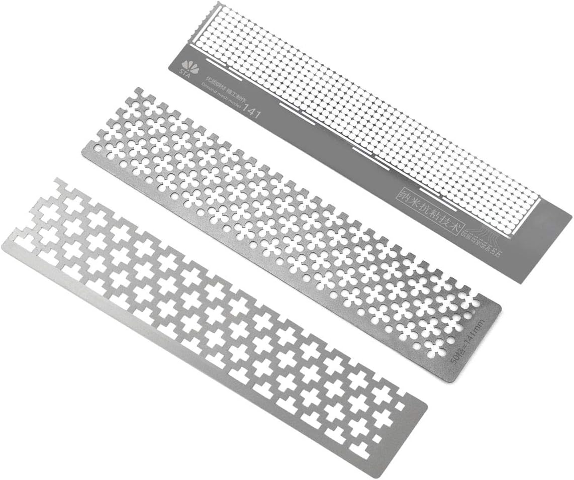 Chstarina 3 Pieces Diamond Painting Ruler 250 Holes 408 Holes 5D