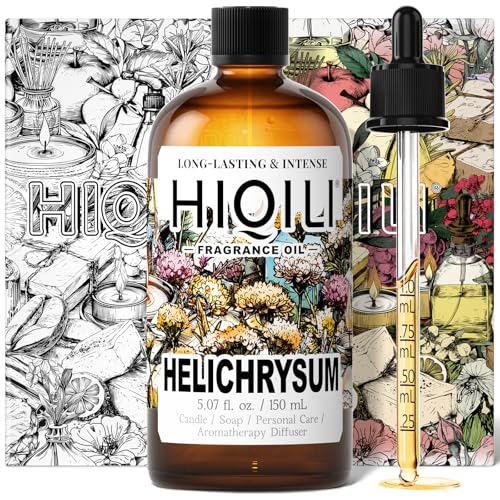 Image of HIQILI Helichrysum Fragrance Oil, DIY Skin Care & Body Product - 5.07 Fl Oz | Suitable for Essential Oil Diffuser, Candle & Soap Making, DIY Helichrysum Balm, Long-Lasting Scent