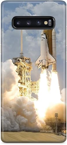 Inspired Cases - Compatible with Galaxy S10 Case - 3D Textured Protective Phone Case for Samsung Galaxy S10 - Rocket Launch Space Shuttle Take Off!