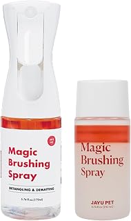 JAYU PET Magic Brushing Spray + Refill Bottle - Detangling and Deodorizing Spray for Dog & Cat