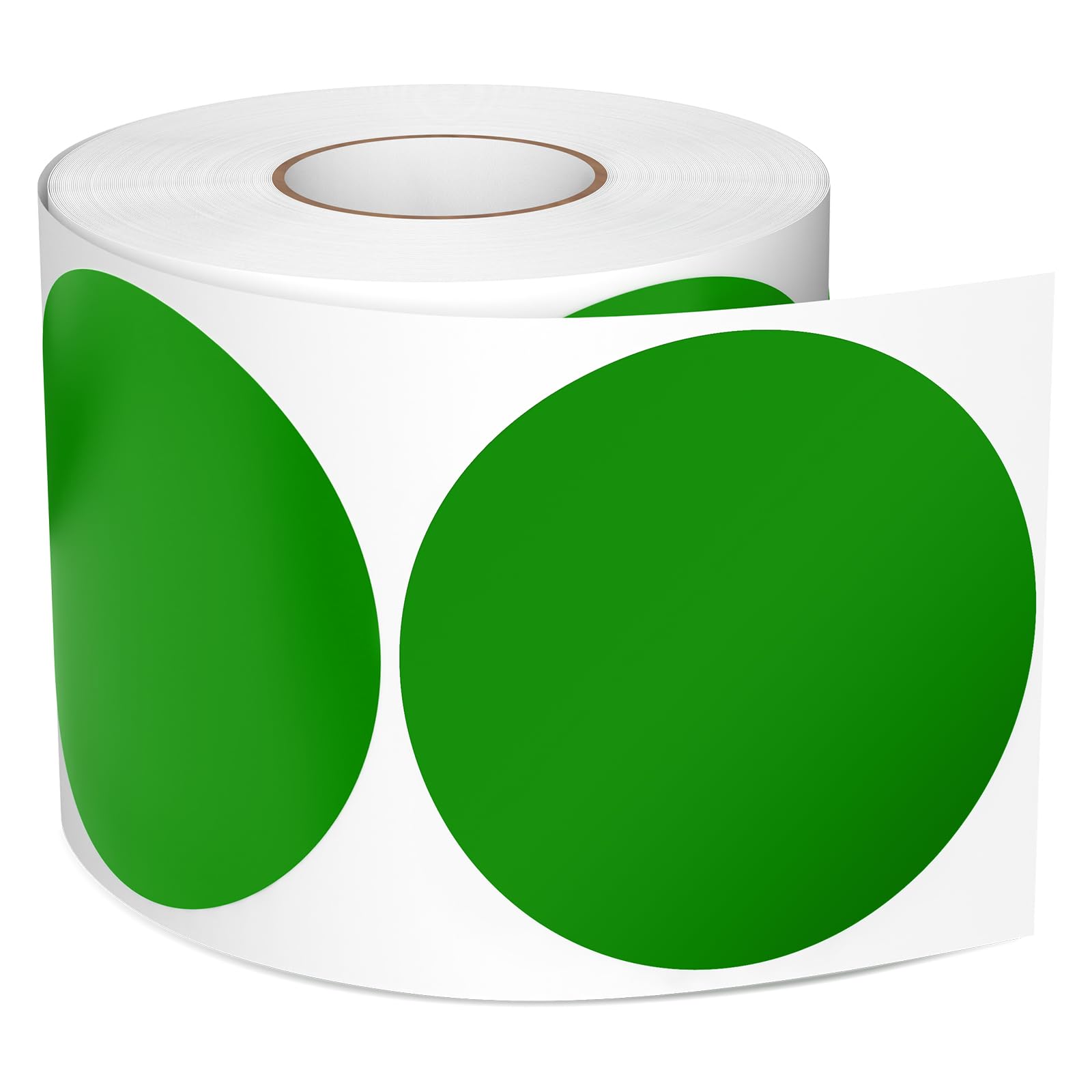 500 Pieces Gommettes Rondes Vertes 76 mm Autocollantes Pastilles Adhésives Étiquettes Circulaires en Vinyle et ÉTanche pour Bureau & Entrepôts