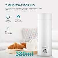 ZONJIE Hordozható Mini Utazó Vízforraló 400ml - Rozsdamentes Acél, 3 az 1-ben Automata Kikapcsolással - Tea, Kávé, Tej Melegítésére 9