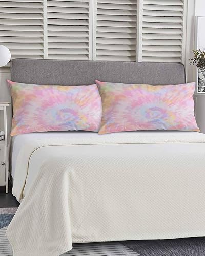 Miniatura 5 de Fundas de almohada coloridas de teñido anudado tamaño King, fundas de almohada suaves decorativas para sofá de cuerpo largo, funda de cojín lumbar